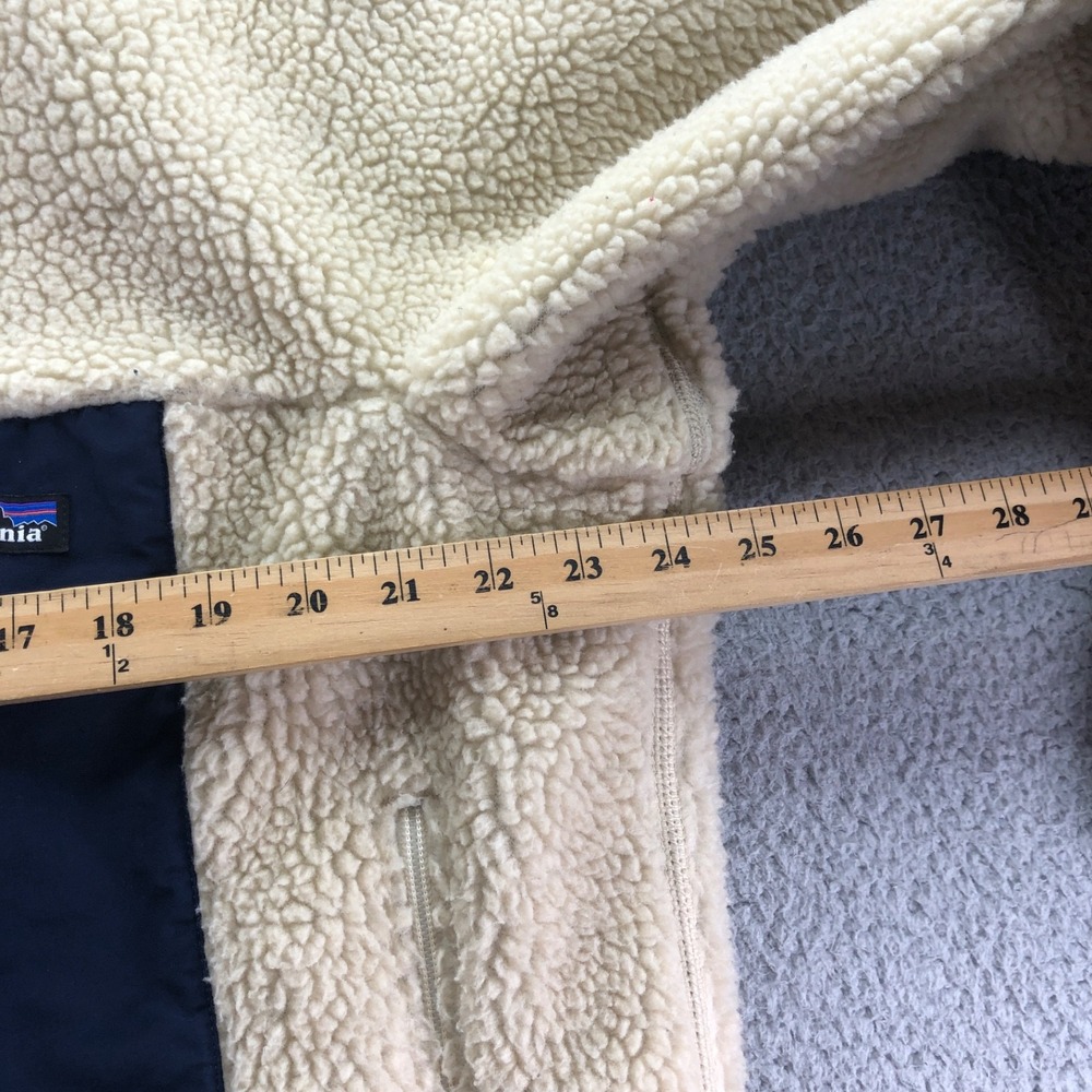 Patagonia Jacket Mens Large Natural Retro X Classic Fleece High Pile Fleece - Picture 6 of 11